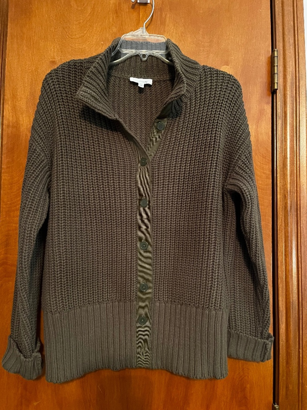 Olive green cardigan